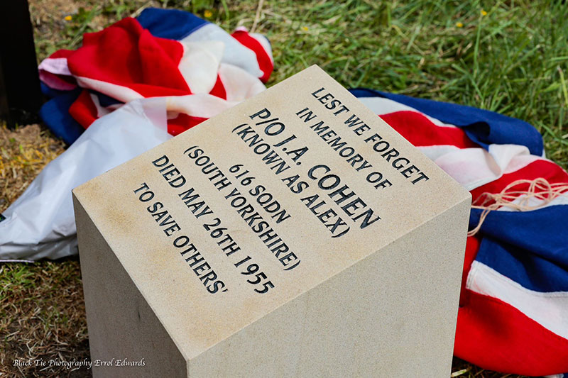 Memorial Stone for Pilot Officer John Alexander (‘Alex’) Cohen